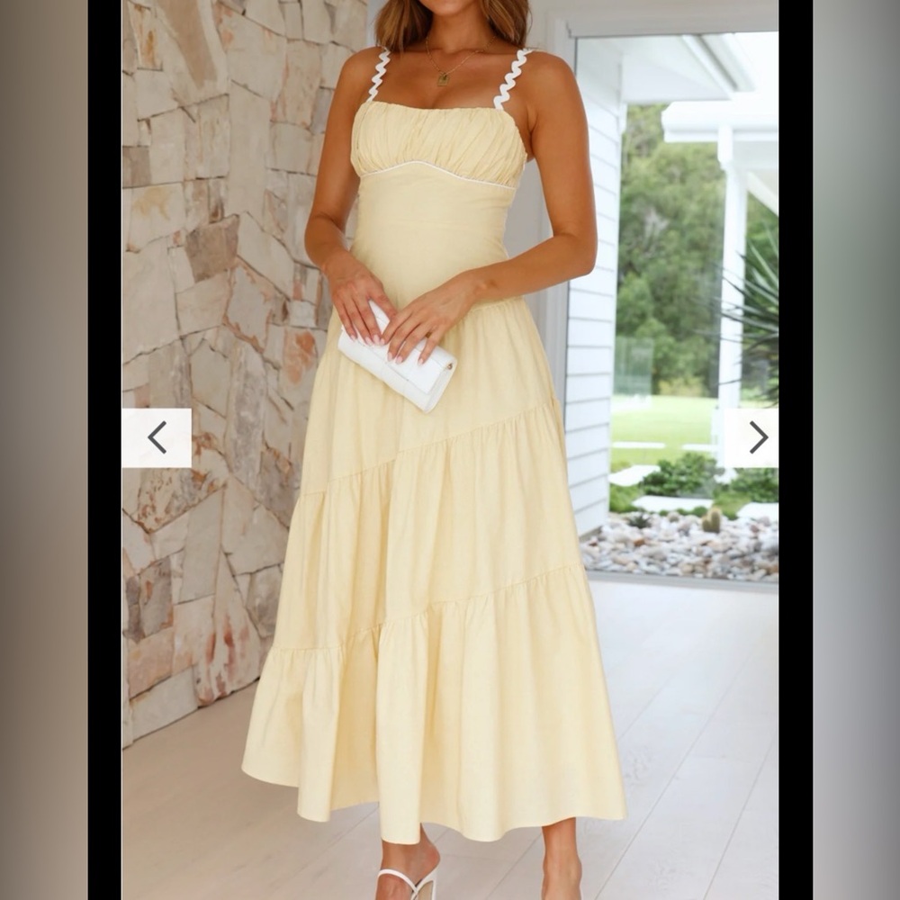 Yellow Tiered Maxi Dress